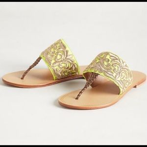 Anthropologie Needlework Sandals